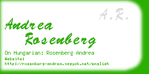 andrea rosenberg business card